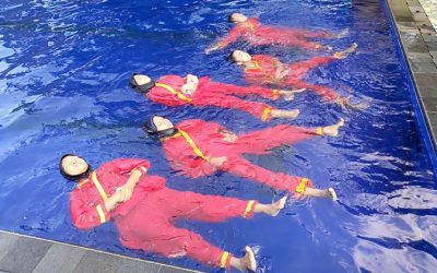 120 Pesilat Tapak Suci SMPN 1 Nusawungu Latih Teknik Ketenangan di Air
