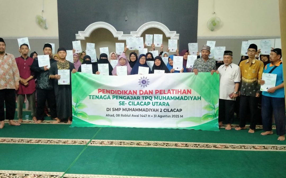 80 Ustaz & Ustazah TPQ Terima Syahadah Diklat PCM Cilacap Utara